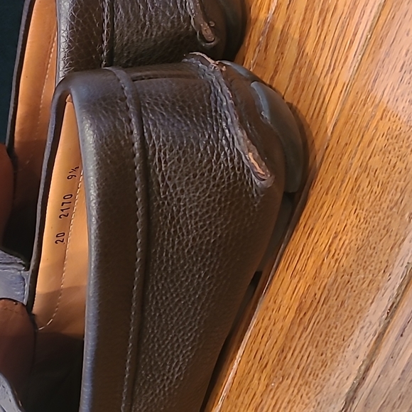 Men's Brown Pebbled Leather Prada Loafers - Picture 6 of 11